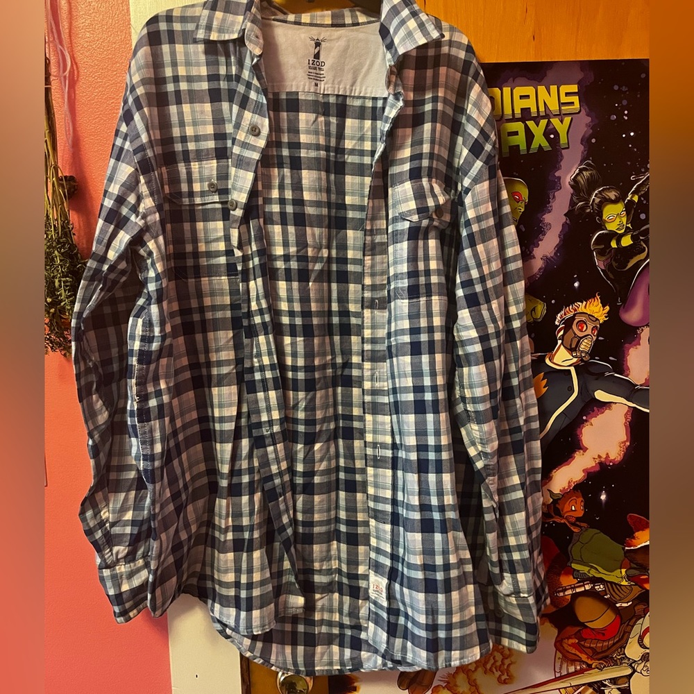 Izod Men’s Plaid Button-Down